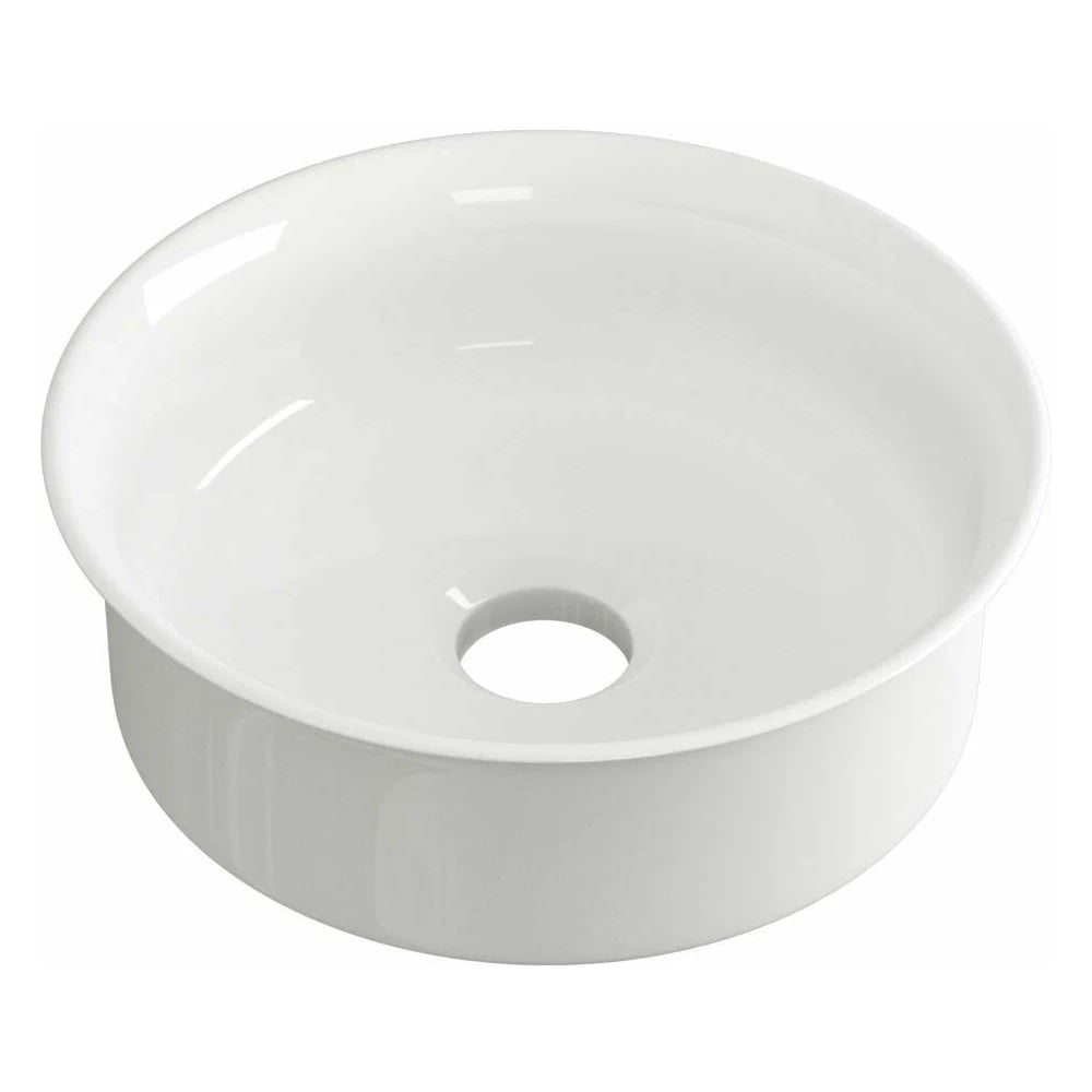 Изображение товара Раковина чаша накладная круглая Bauedge BAU Dream stripes D43.5, белая JIE0032