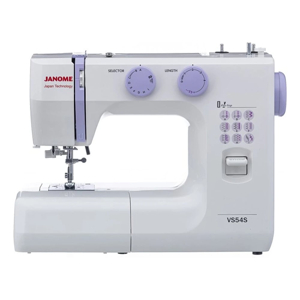 Изображение товара Швейная машина Janome VS54s с автоматической петлёй и функциями для домашнего шитья Изображение товара Швейная машина Janome VS54s с автоматической петлёй и функциями для домашнего шитья