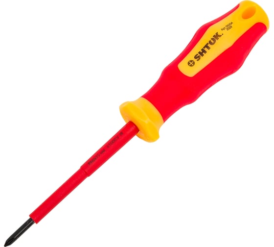 Изображение товара Диэлектрическая крестовая отвертка SHTOK 1000В Ph0x75 мм 09204