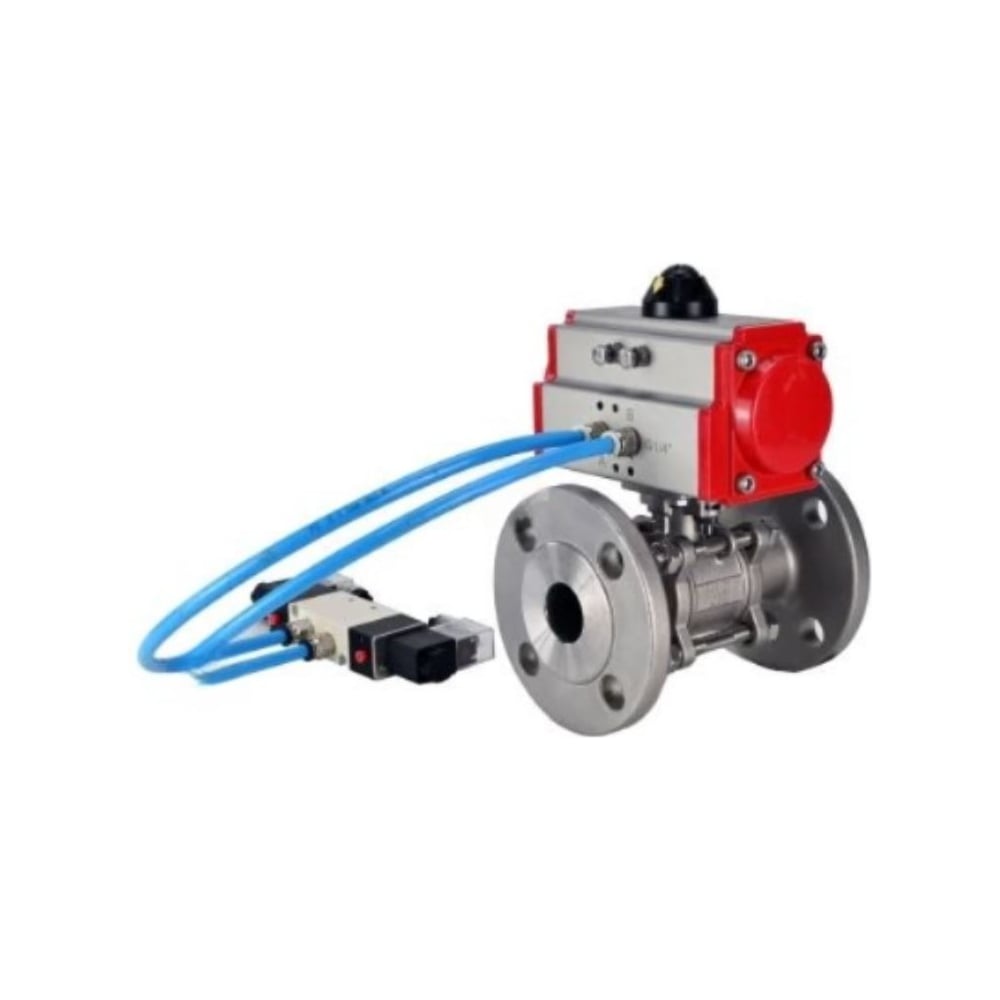 Изображение товара Шаровой кран DN50 Ру40 фланцевый PTFE с пн. приводом DA-065