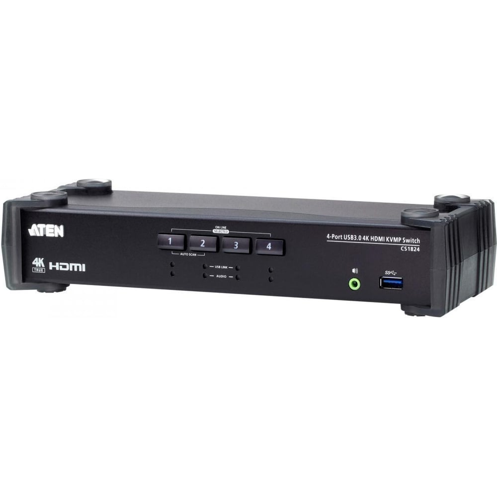 Изображение товара KVM Переключатель ATEN CS1824-AT-G 4 CPU, HDMI, USB, 4K