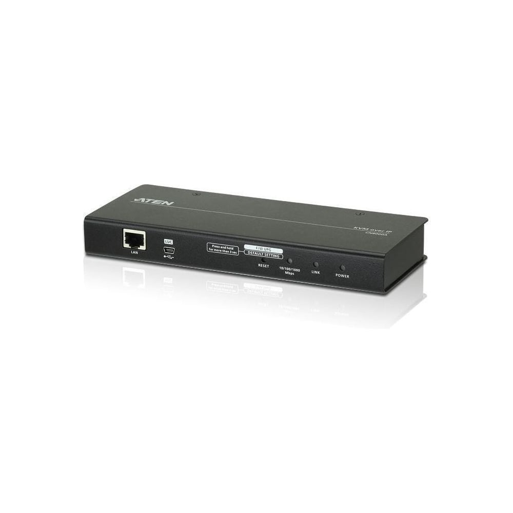Изображение товара Удлинитель ATEN KVM+RS232 VGA+USB/PS2, управление по IP, Rackmount/Desktop, 10/100 Base-T, с KVM-шнуром USB 1x1.2м., TCP/IP CN8000A-AT-G