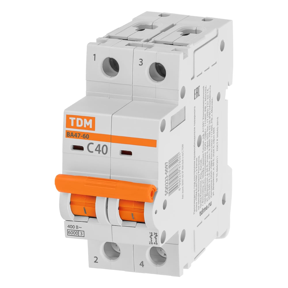 Изображение товара Автоматический выключатель TDM ELECTRIC ВА47-125 4Р 32А 15кА х-ка С SQ0223-0097