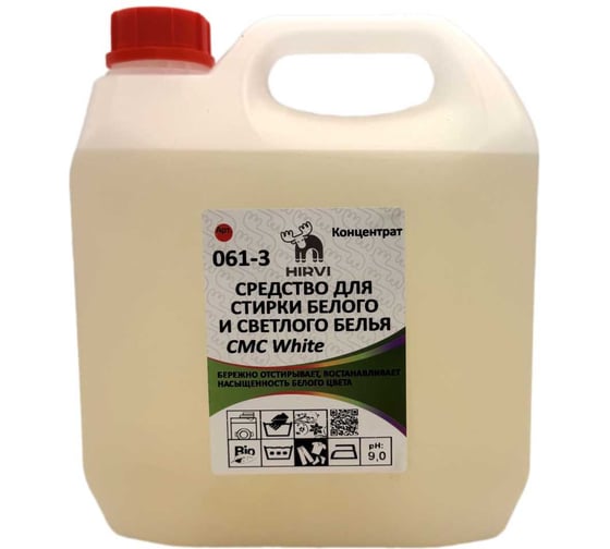 Изображение товара Средство для стирки белого и светлого белья HIRVI СМС White 3л. 061-3