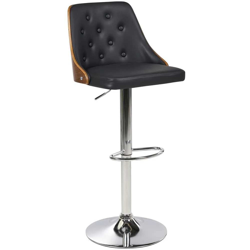 Стул барный Hesby Heritage Wingback чёрный, коричневый HSBI_TG2890