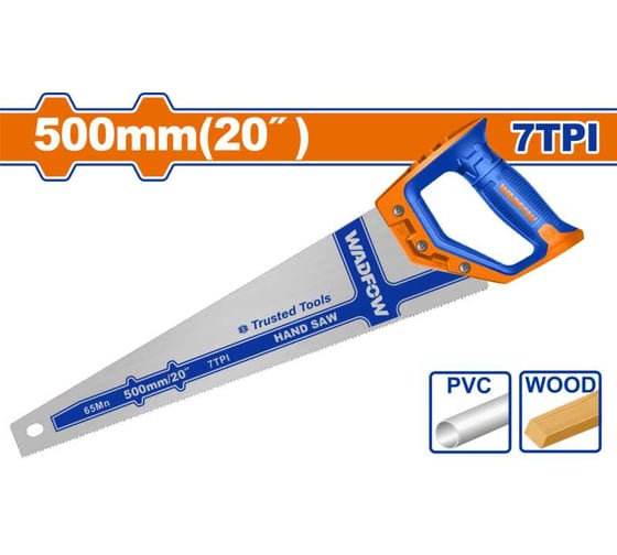 Изображение товара Ножовка по дереву WADFOW 500 мм 7TPI 6/24 WHW8G20