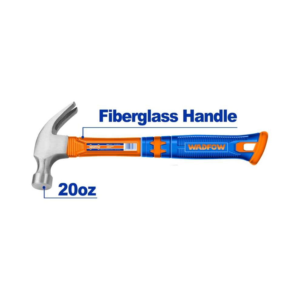 Изображение товара Молоток-гвоздодер WADFOW 560 г для столярных работ - надежный инструмент