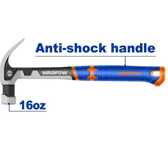 Изображение товара Молоток-гвоздодер WADFOW 450 г 6/12 WHM8316