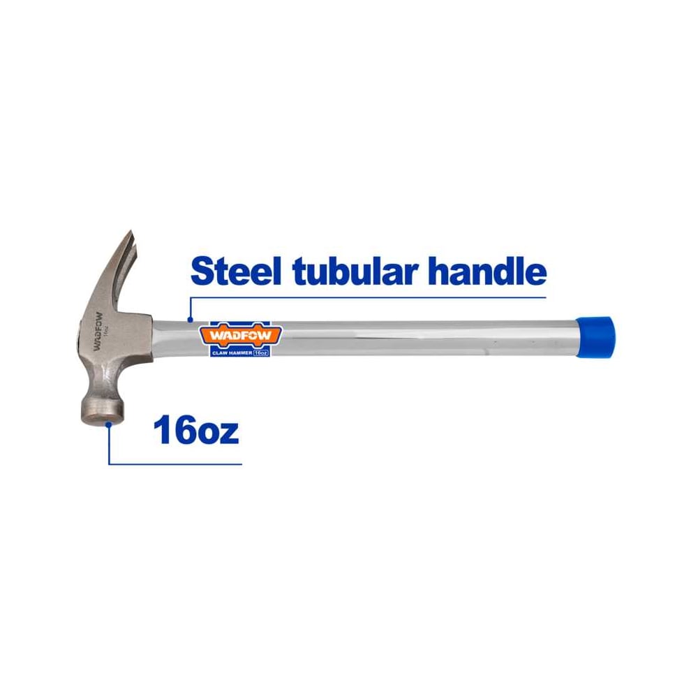 Изображение товара Молоток-гвоздодер WADFOW 450 г для столярных работ с гвоздодером