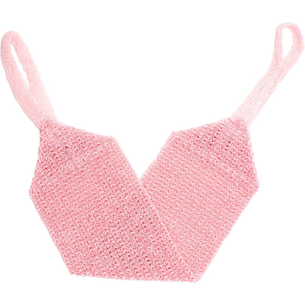 Изображение товара Мочалка-стрейч массажная VIVAL с ручками, розовая 47382