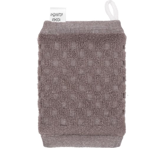 Изображение товара Мочалка рельефная VIVAL брикет, серо-бежевый 227104