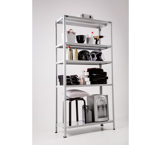 Изображение товара Стеллаж ООО ФУРАМА СТФЛ 2000x1100x300 мм, 5 полок, серый СТФЛ201130-5