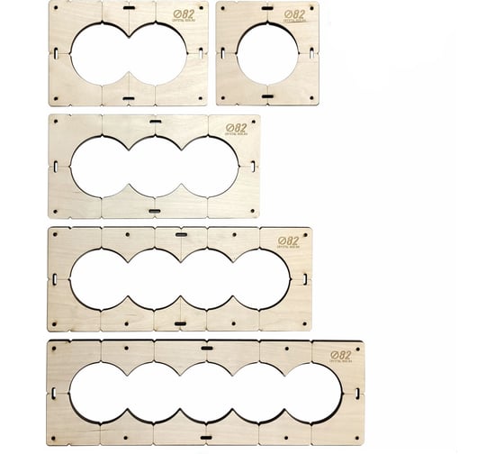 Изображение товара Комплект шаблонов для сверления 5 шт РОТОР komplektshablon82