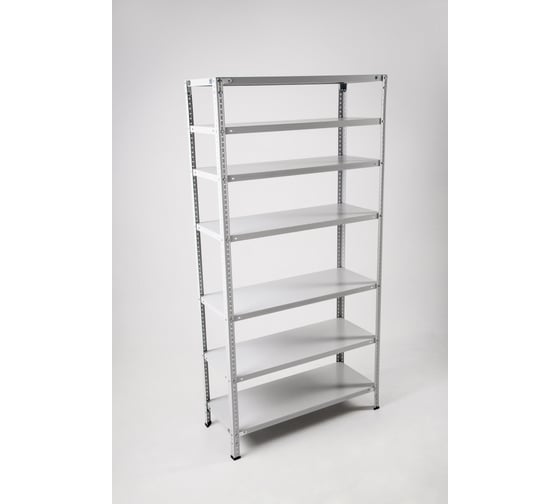 Изображение товара Стеллаж ООО ФУРАМА СТФ 2000x1000x700 мм, 7 полок, серый СТФ201070-7