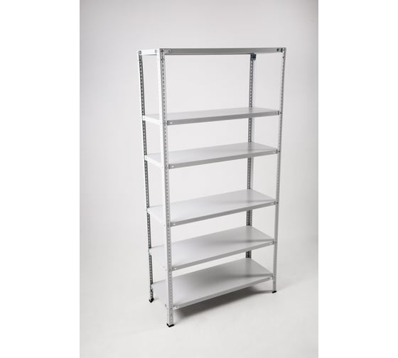 Изображение товара Стеллаж ООО ФУРАМА СТФ 2000x1000x700 мм, 6 полок, серый СТФ201070-6