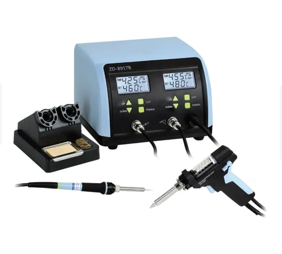 Изображение товара Цифровая демонтажная паяльная станция Zhongdi ZD-8917B (температура нагрева 160 - 480C) 89-1726 00-00017246
