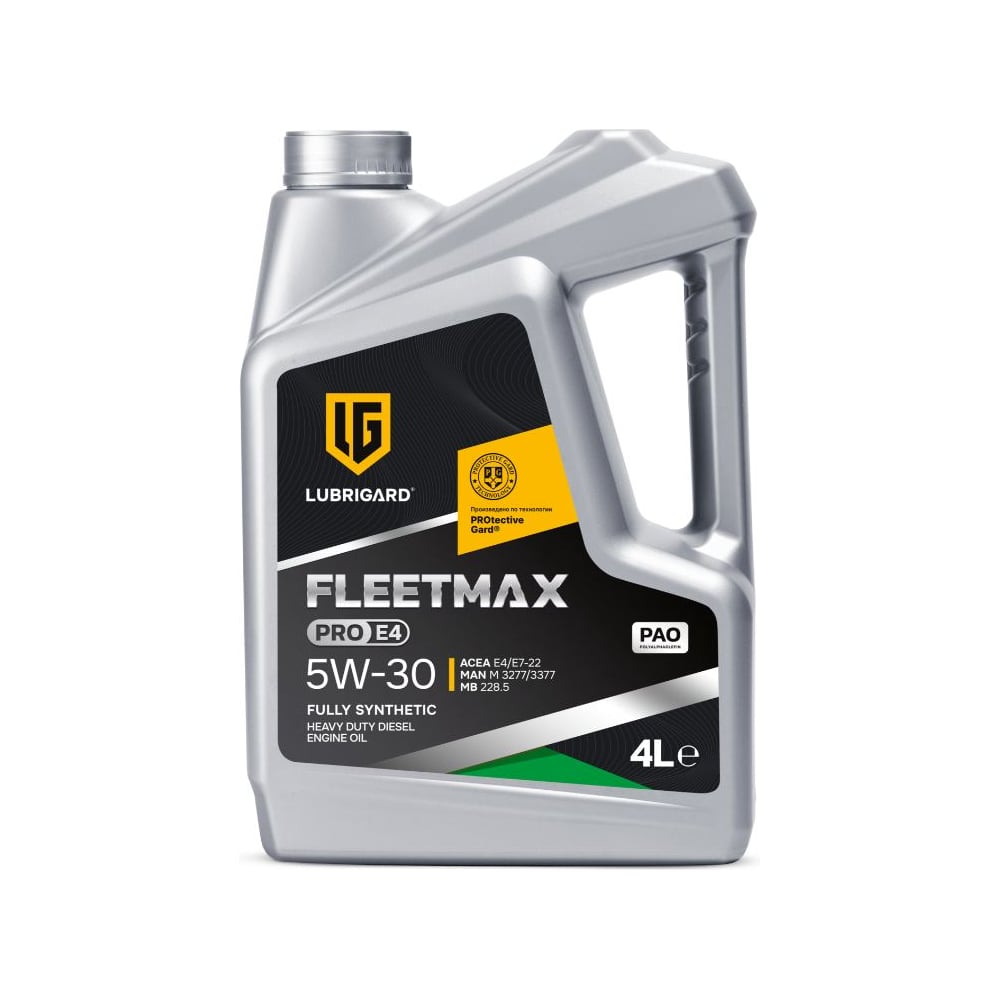 Изображение товара Моторное масло для дизельных двигателей LUBRIGARD FLEETMAX PRO E4 5W-30 (4x4 л) LGPFME4530CH16