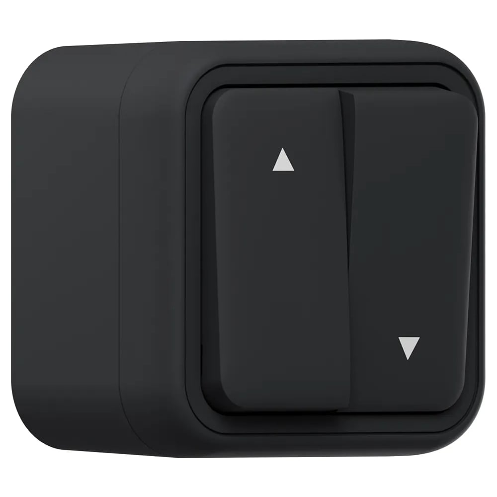 Изображение товара Выключатель для жалюзи EKF Бронто ОП, винтовые клеммы, антрацит BT1-SWA-25