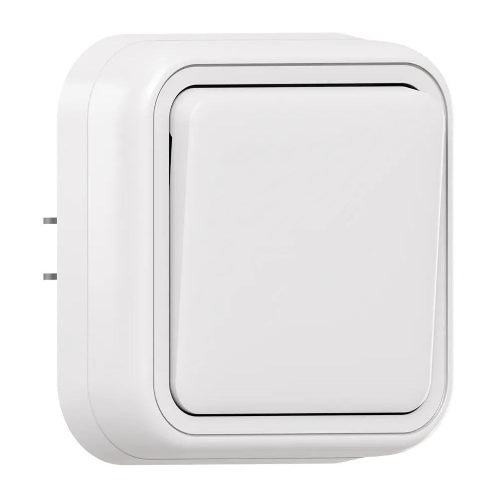 Изображение товара Выключатель одноклавишный кнопочный EKF Бронто СП, автоматические клеммы, белый BT2-SWW-13