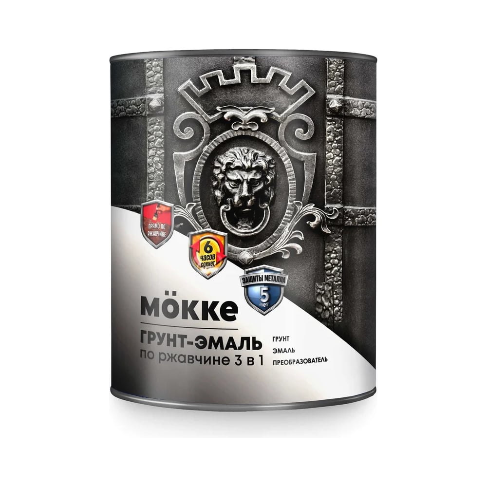 Изображение товара Грунт-эмаль MÖKKE алкидно-уретановая 0,9 кг сигнальный красный RAL 3001