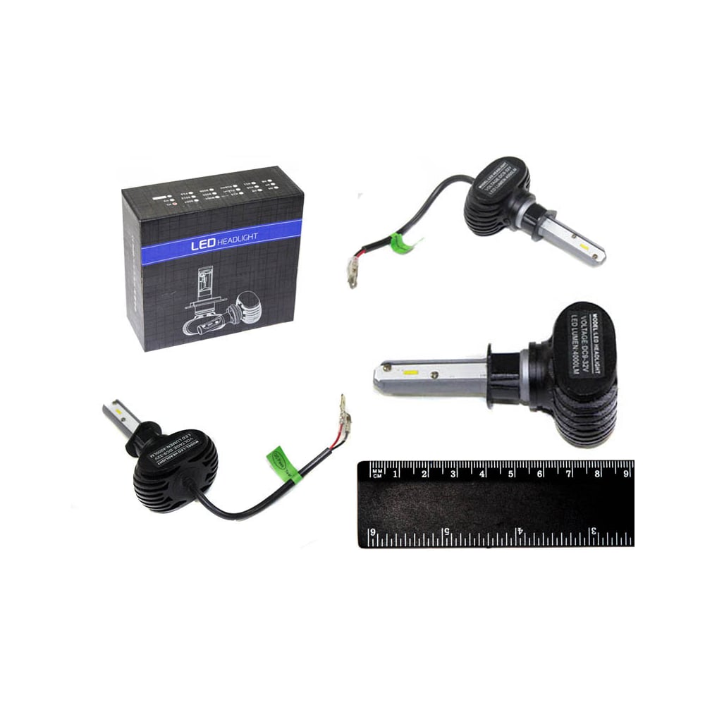 Изображение товара Лампа светодиодная DINWARD Н1 12-24V 6000K 4000 Lm NOVA-PRO/ в кор. (к-т=2шт) пассивная система охлаждения 746338v