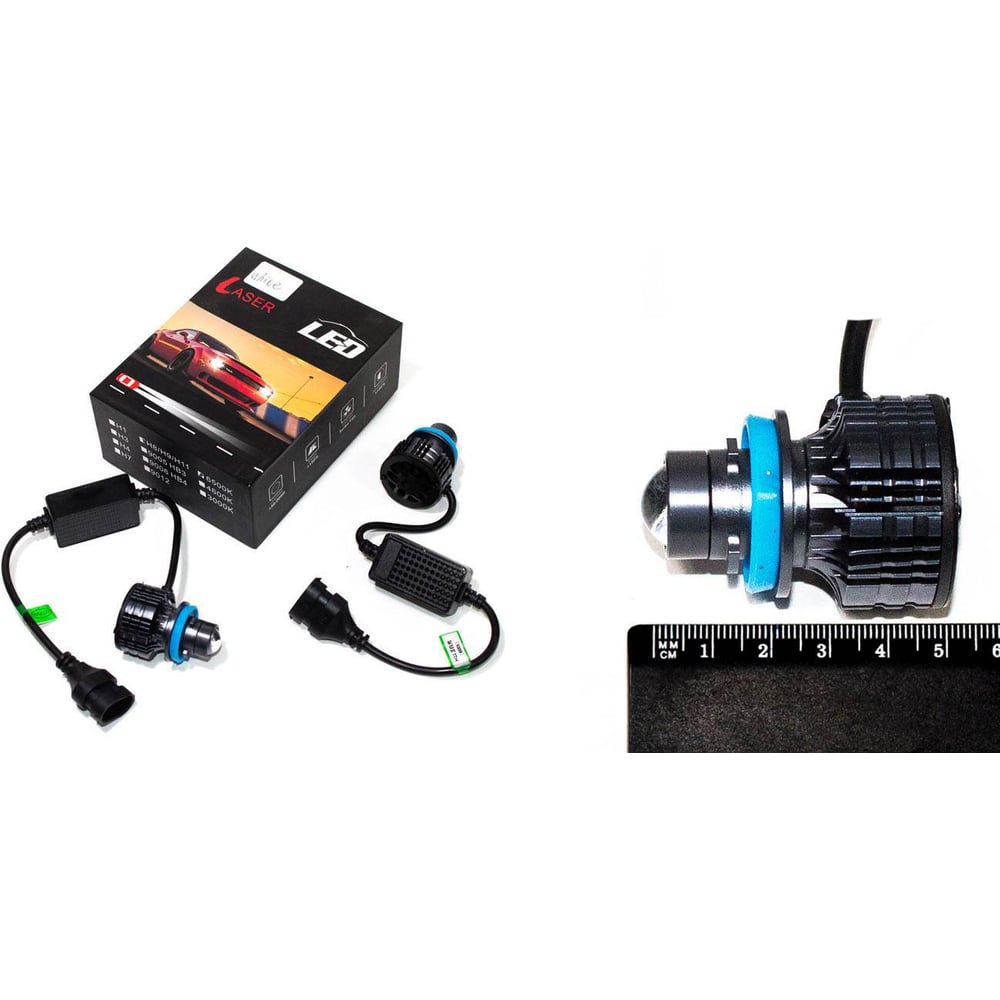 Изображение товара Лампа светодиодная DINWARD Н11 12-24V 6500K NOVA-PRO/ (к-т=2шт) (линза) с кулером 746345v