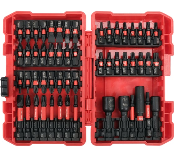 Изображение товара Набор ударных бит с адаптерами в кейсе YATO 54 предмета YT-04617