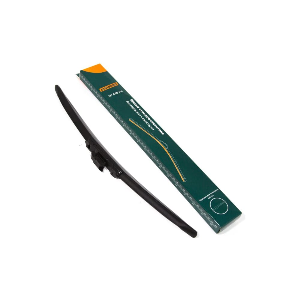 Изображение товара Щетка стеклоочистителя бескаркасная DINWARD 450 мм (18) с адаптером valt 5.1 746603v