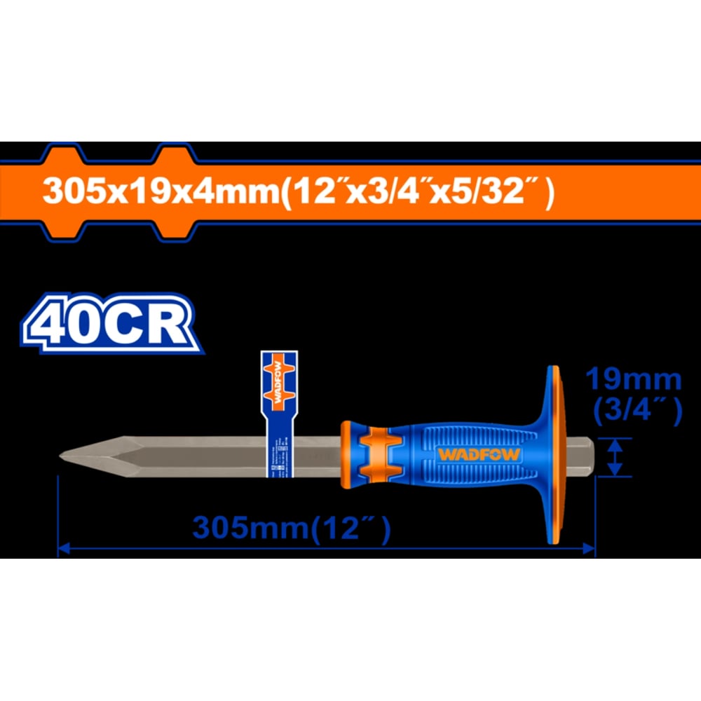 Изображение товара Зубило WadFow с протектором 4х19х305 мм 6/36 WCC2314