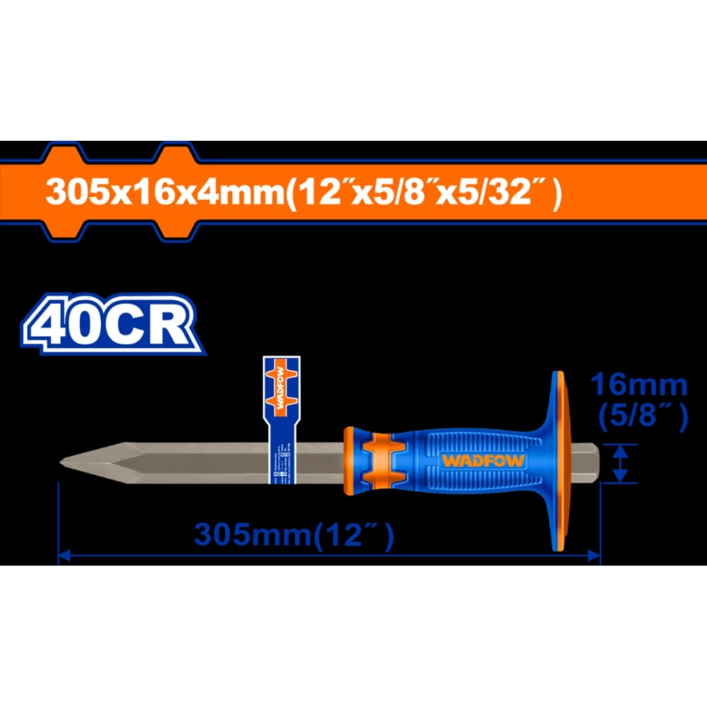Изображение товара Зубило WadFow с протектором 4х16х305 мм 6/36 WCC2313