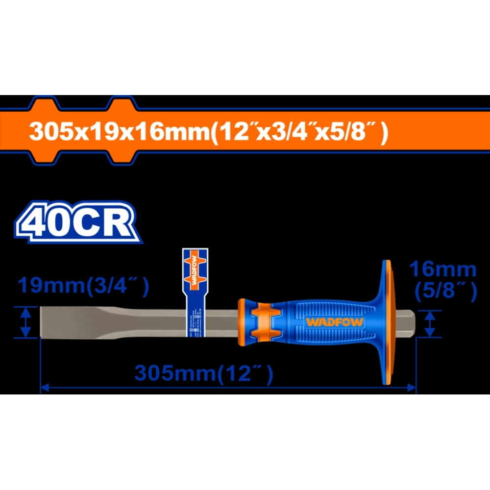 Изображение товара Зубило WadFow с протектором 19х16х305 мм 6/36 WCC2311