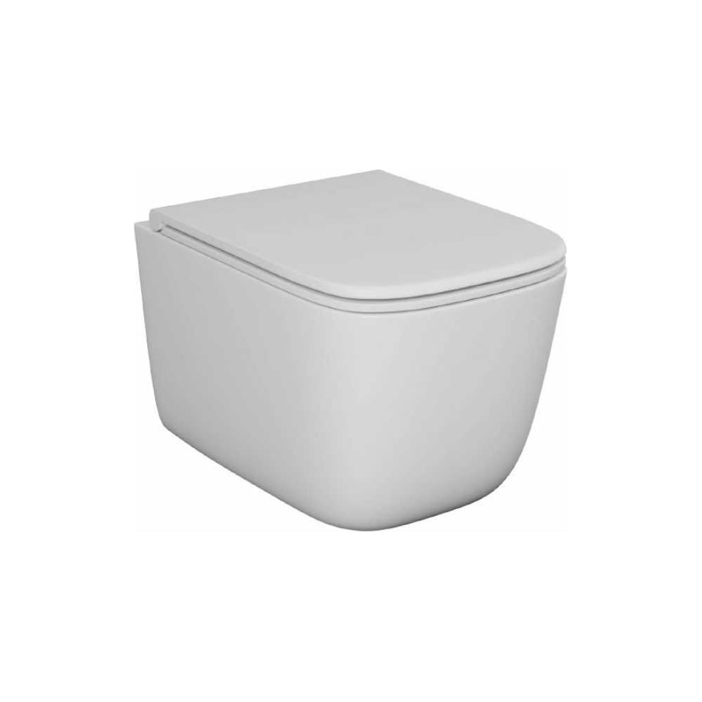 Изображение товара Унитаз подвесной безободковый торнадо Bauedge Bau Dream, быстросъёмное сиденье микролифт SH0001-HQ5