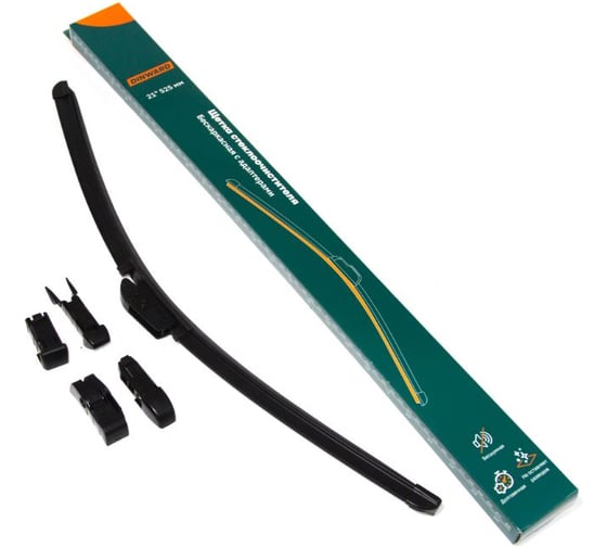 Изображение товара Щетка стеклоочистителя бескаркасная DINWARD 525 мм (21) (5 адаптеров) 746607v