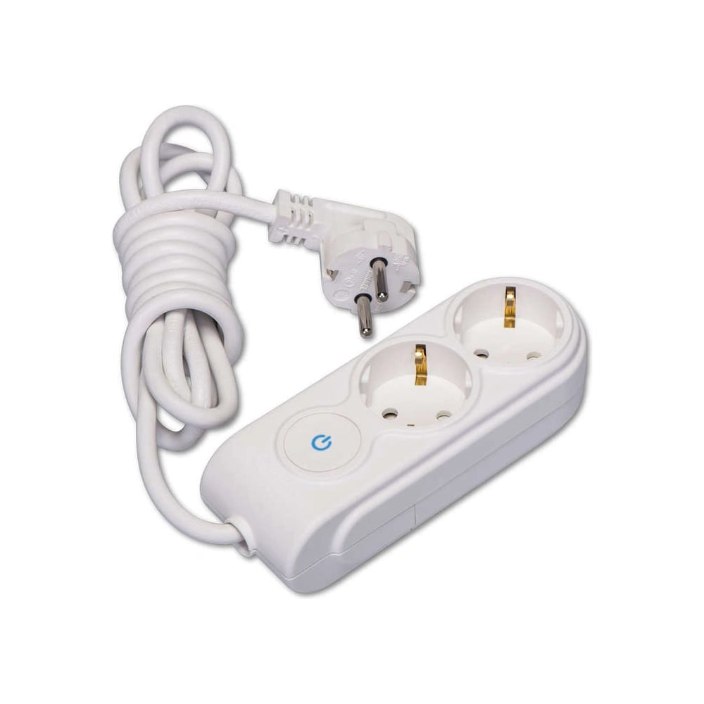 Изображение товара Удлинитель MAKEL 2х3м с заземлением и выключателем, 16 А, 2 розетки