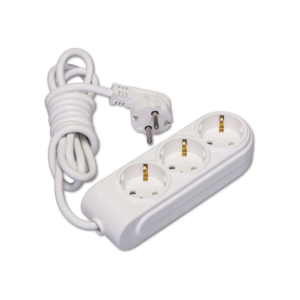 Изображение товара Удлинитель MAKEL N3210034 3 розетки, 2 м, заземление, 3х1.5 мм², Schutz