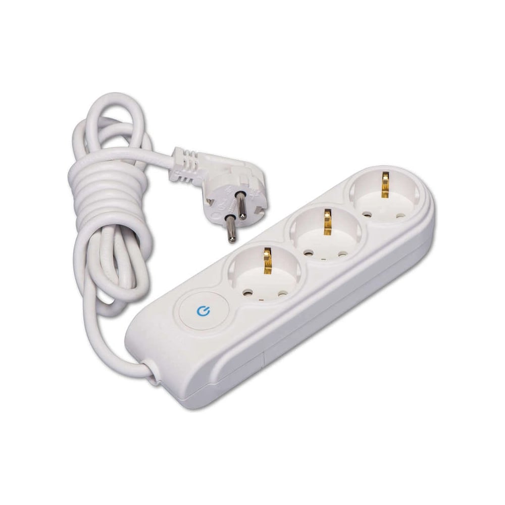 Изображение товара Удлинитель MAKEL 3х2м N3310034 с заземлением, 16 А, 3 розетки, защитные шторки