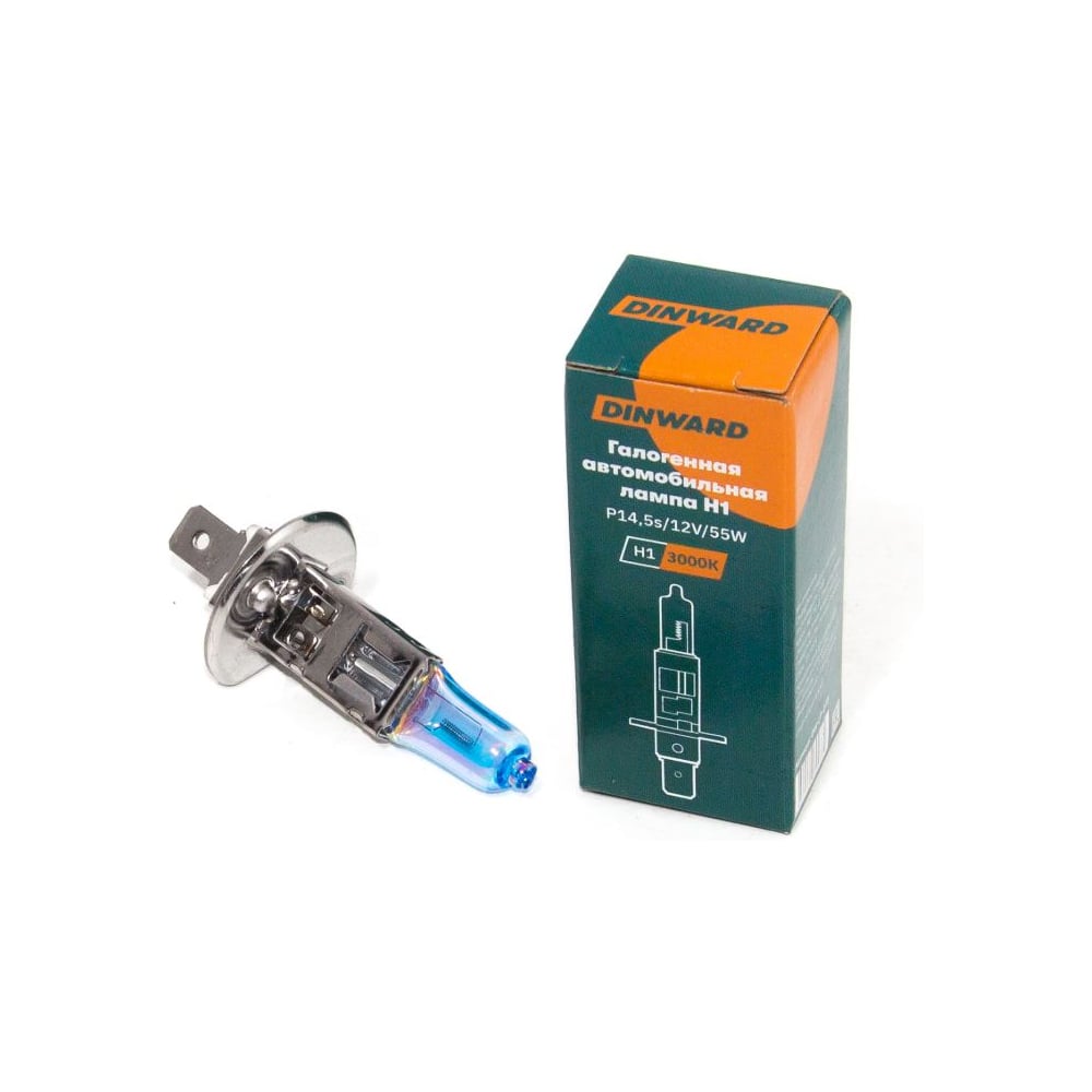 Изображение товара Лампа DINWARD H1 12 V 55  Platinum White голубая P14,5s в уп. 746206v