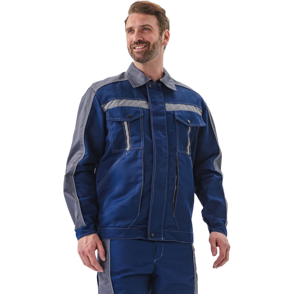 Изображение товара Костюм мужской ОПТИМАЛЬНЫЙ летний с полукомбинезоном URSUS КОС444-Т.СИНИЙ/СЕРЫЙ/48-50, 170-176