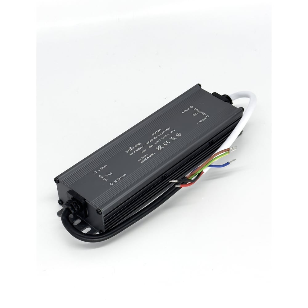Изображение товара Блок питания для светодиодной ленты truEnergy 12V 100W IP68 алюминий 190x55x30мм 17309