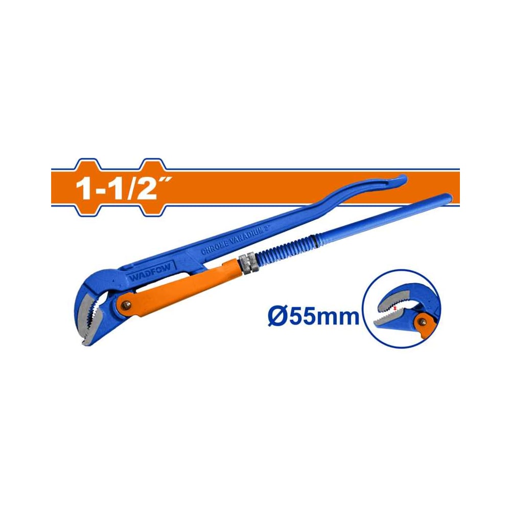 Изображение товара Ключ трубный WadFow рычажный 45 55 мм 16 WPW3115