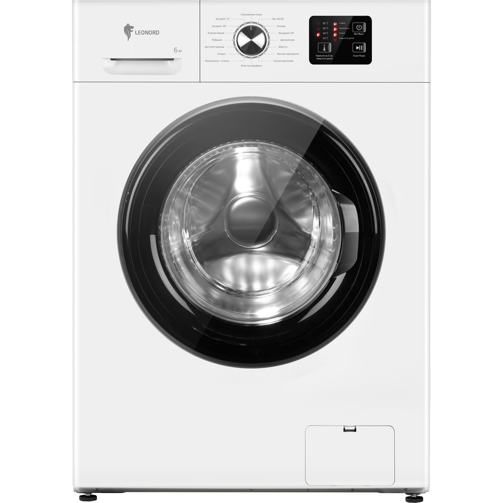 Изображение товара Стиральная машина Leonord LWM-100610 6 кг с защитой и дисплеем Изображение товара Стиральная машина Leonord LWM-100610 6 кг с защитой и дисплеем
