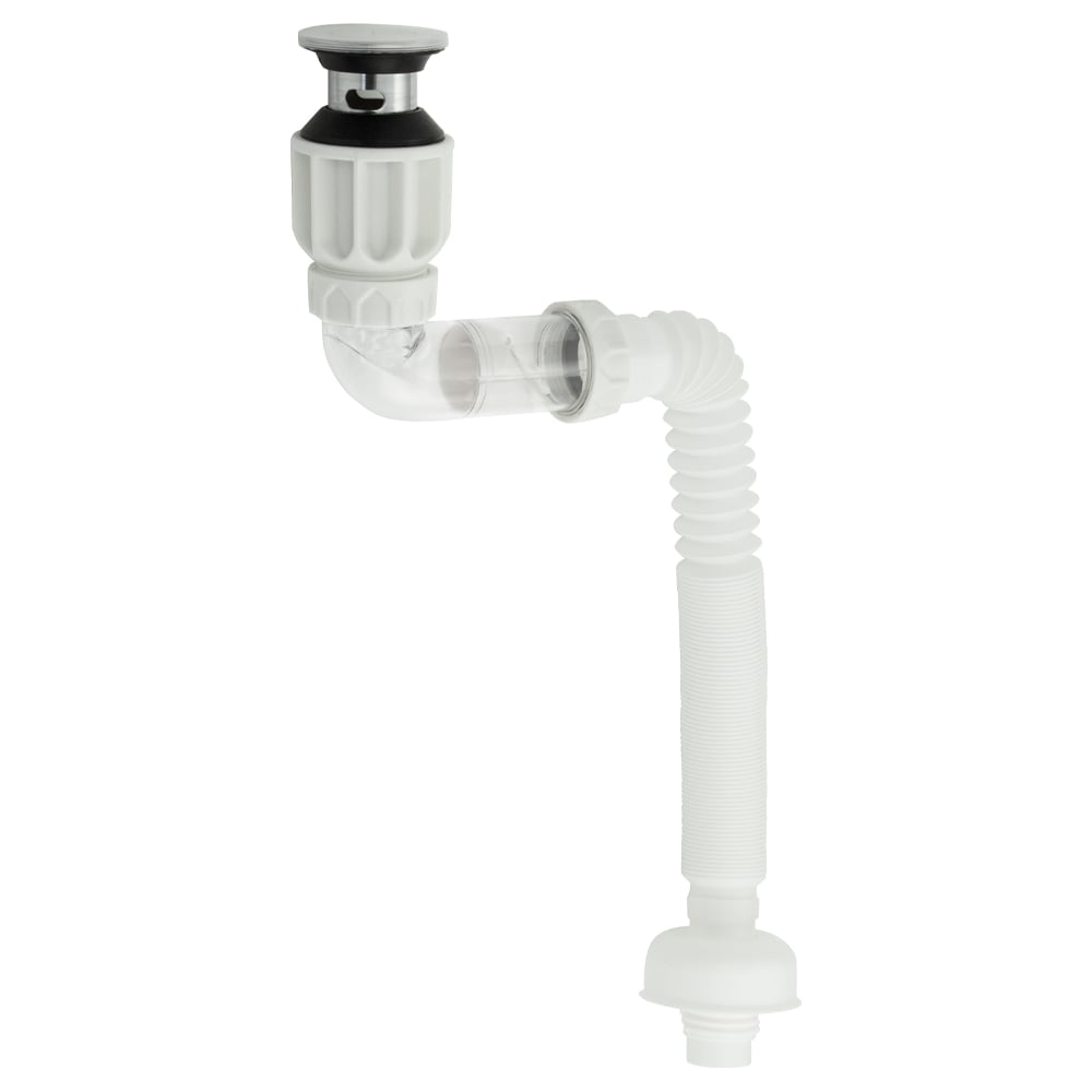 Изображение товара Сифон Санакс 4004 для умывальника с ГОФРОЙ и сухим затвором