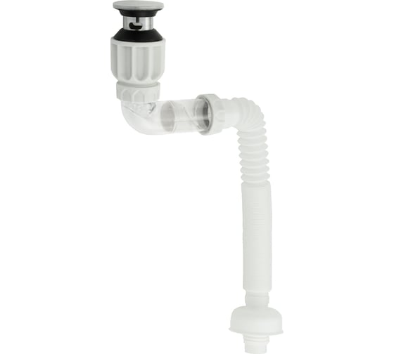 Изображение товара Сифон для кухонной мойки, раковины Санакс с ГОФРОЙ, с затвором от проникновения запахов 4004