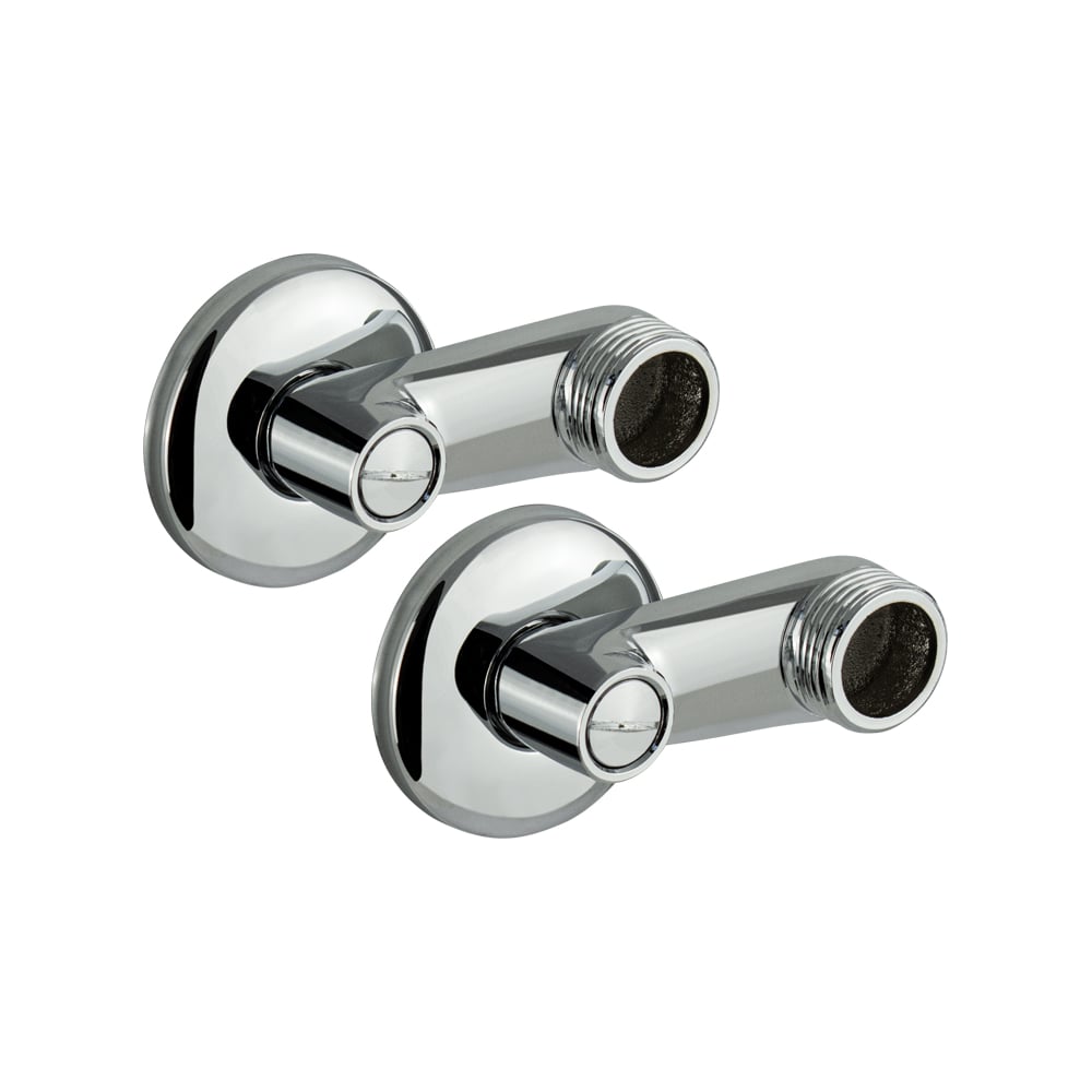 Изображение товара Комплект Санакс 2 эксцентрика 1/2 х 3/4 с регулировкой напора воды + 2 чашки ПРЕМИУМ  из высококачественной латуни, в БЛИСТЕРЕ, цвет хром 6639