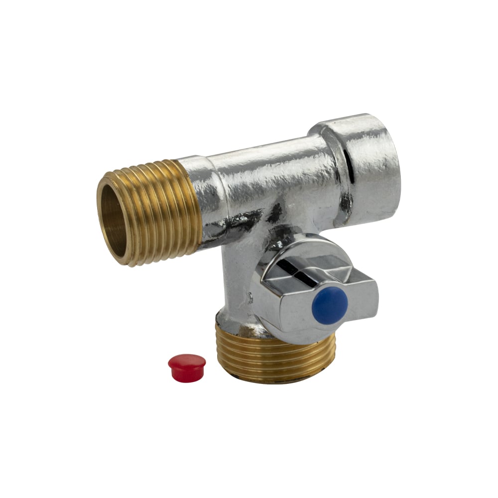 Изображение товара Кран для стиральной машины Санакс МАК шаровый, трёхпроходной 00-611