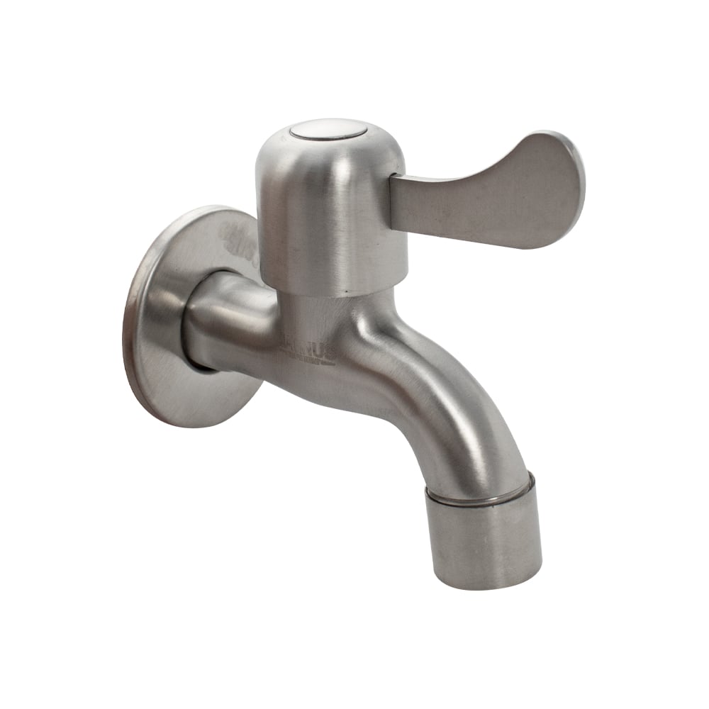 Изображение товара Кран водоразборный Санакс МАГНУС на 1/2, 10 см от стены, металлокерамика, с аэратором, из нержавеющей стали марки 304 9257