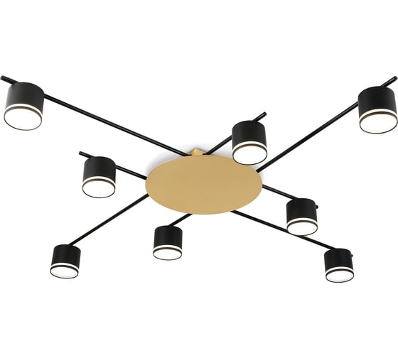 Изображение товара Светильник потолочный Ambrella Light /8 BK/GD черный/золото GX53/8 max 12W 870х870х95 FL51760