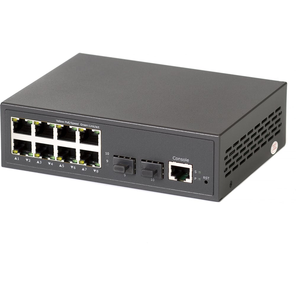 Изображение товара Коммутатор Netlink NL-SW-2L-8TP2S Layer 2+ managed PoE switch: 2_1G/2.5G SFP slots + 8_10/100/1000M RJ45 PoE ports 120W УТ-00003707 Изображение товара Коммутатор Netlink NL-SW-2L-8TP2S Layer 2+ managed PoE switch: 2_1G/2.5G SFP slots + 8_10/100/1000M RJ45 PoE ports 120W УТ-00003707
