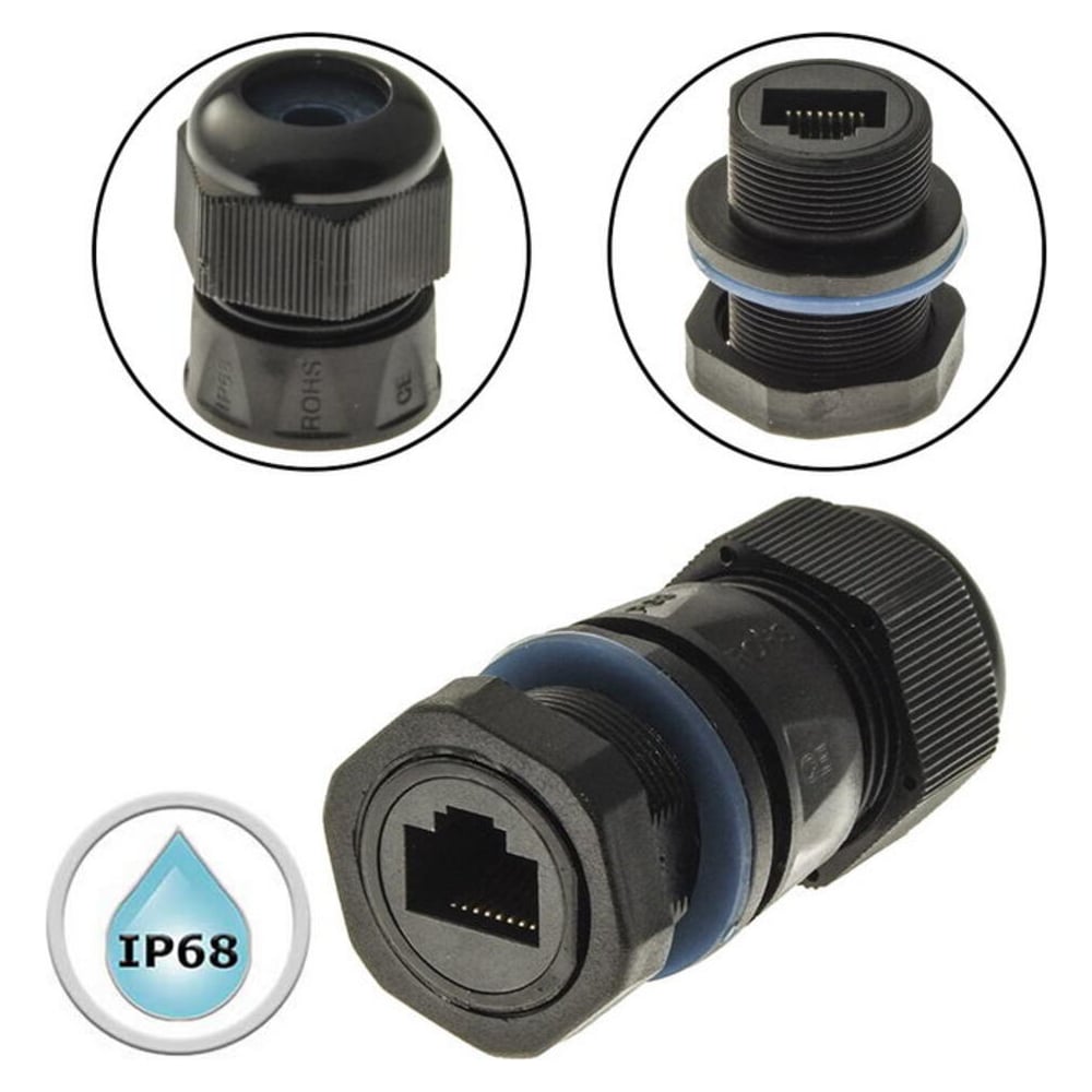 Изображение товара Разъем RJ45 RUICHI IP68 для кабелей категории 6, надежный и герметичный