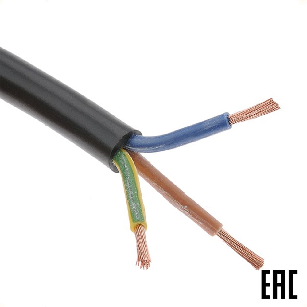 Изображение товара Электропровод MW бухта ПВСнг(А)-LS 3х2,5 чёрный 100 м